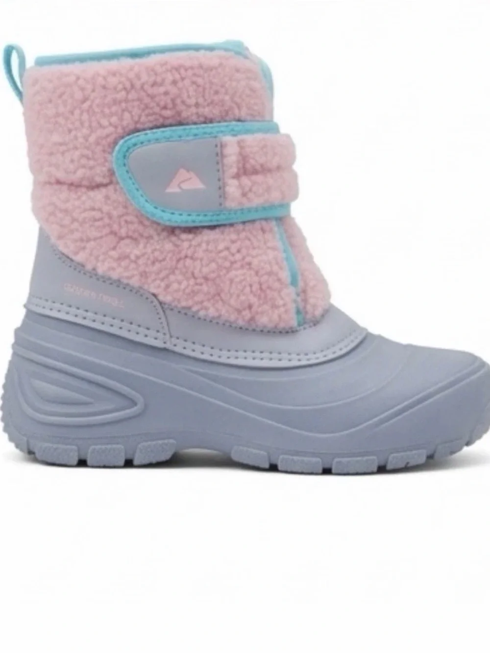 Kids Waterproof Pink and Light Blue Winter Boots